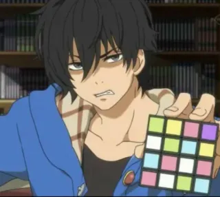 🏷 6e74eb8b Anime, Personaje, Puzzle, Enojado, Ceño fruncido telegram sticker