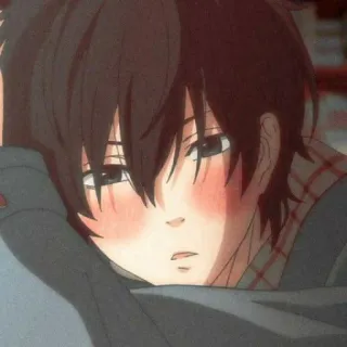 🏷 89ea2c30 Anime, Chico, Lindo, Sonrojo, Soñoliento, Cansado telegram sticker