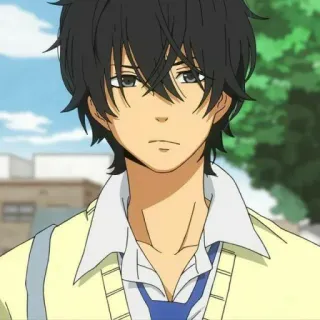 🏷 950834bd Anime, Chico, Uniforme escolar, Retrato telegram sticker