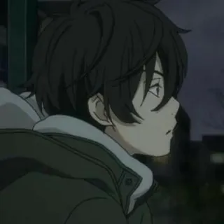 🏷 ae98ac27 Anime, Chico, Perfil, Chaqueta, Personaje telegram sticker