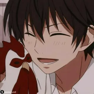 🏷 cd64b23c westxlround anime, chico, pollo telegram sticker