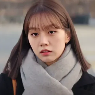 🦊 3e66045d женщина, девушка, азиатка, шарф, портрет telegram sticker