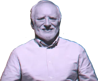 😎 028c19f7 Hide the Pain Harold meme, hide the pain harold, stock photo, internet meme, humor, cringe telegram sticker