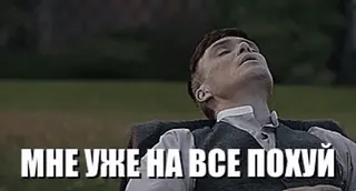 😔 a937c8b6 МНЕ УЖЕ НА ВСЕ ПОХУЙ expression, émotion, russe, déprimé whatsapp sticker
