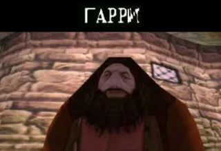 😢 48fcaade Hagrid Harry Potter ГАРРЫ แฮร์รี่ พอตเตอร์, แฮกริด, เกม, แฟนอาร์ต telegram sticker