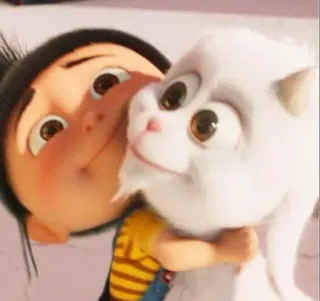 🦌 2eec7bc1 Agnes Despicable Me 卡通, 女孩, 猫, 可爱, 动画 telegram sticker