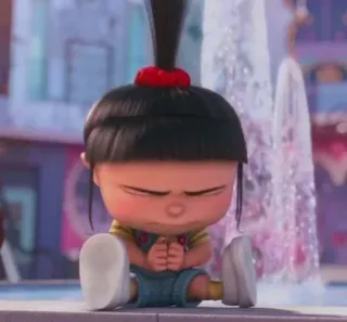 🤞 866cbec3 Agnes Despicable Me 艾格尼丝, 神偷奶爸, 孩子, 卡通, 动画 telegram sticker