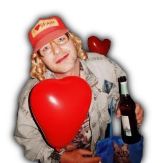 ❤️ 0ab5eac2 I Heart SPAIN mann, herz, spanien, hut, bier, flasche, brille, kostüm telegram sticker