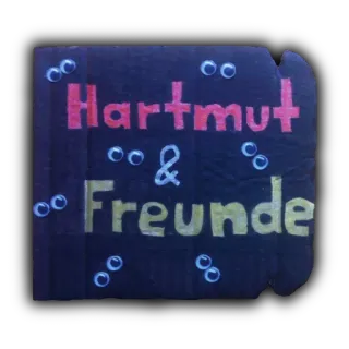 🎧 5709ab0d Hartmut & Freunde kunst, text, deutsch, kulleraugen telegram sticker