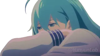 😔 4cef93d4 @YunyumLab Anime, Fille, pleure, triste, émotionnel telegram sticker