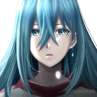 😳 8d8ba647 @YunyunLab Anime, Art, Portrait, Illustration, Fille telegram sticker