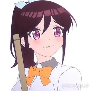 🙂 c93eb27c Anime, Fille, Nœud, Kawaii, Dessin animé telegram sticker