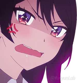 😡 d81673c5 @YunyumLab Animé, Dessin animé, Mignon, Autocollant, En colère, Mème telegram sticker