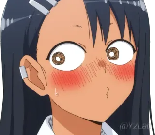 😗 de138b1f Nagatoro Don't Toy with Me, Miss Nagatoro animé, Miss Nagatoro, mignon, fille, kawaii, gêné telegram sticker