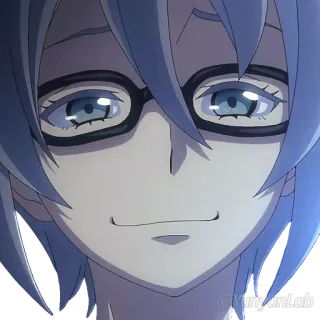 😏 e2b7e73f @YunyunLab Anime, Lunettes, Portrait, Manga, yunyunlab telegram sticker