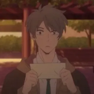 🔦 20e2f677 アニメ, 男の子, 手紙, アニメーション telegram sticker