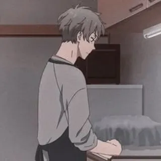 🔦 2ab0c7be アニメ, 料理, キャラクター, キッチン, エプロン telegram sticker