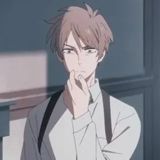 🔦 65e6c04b アニメ, キャラクター, 物思い, 考える telegram sticker