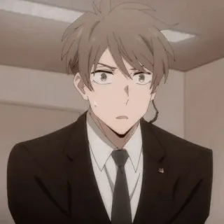 🔦 65ed7035 アニメ, スパイ, エージェント, スーツ, ネクタイ, 真剣, ショック telegram sticker