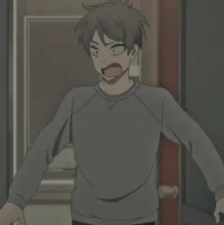 🔦 9092c9a5 アニメ, 衝撃, グレー, キャラクター, 男の子, 漫画 telegram sticker