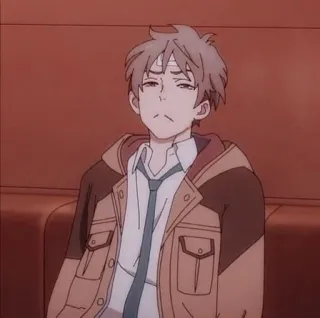 🔦 98f6968a アニメ, 少年, ジャケット, ネクタイ telegram sticker