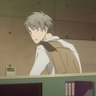 🔦 b390a845 アニメ, 男の子, 学校, 学生 telegram sticker