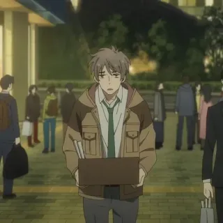 🔦 b425869a アニメ, 悲しい, 失業, 箱, 出発, 漫画 telegram sticker