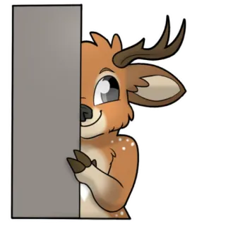 👀 4f3cdbe0 鹿, 动物, 卡通, 可爱 telegram sticker