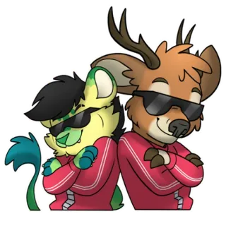 🔥 927284cb 兽人, 拟人, 动物, 卡通, 太阳镜, 酷 telegram sticker
