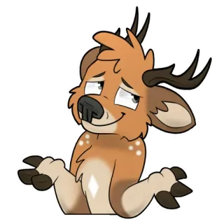 🤷‍♂️ c15f58d7 兽人, 鹿, 动物, 人兽, 卡通, 可爱 telegram sticker