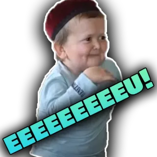 🤓 27dc6c88 Hasbulla Magomedov EEEEEEEEEEU! Хасбик, Мем, Ребенок, Смешно telegram sticker