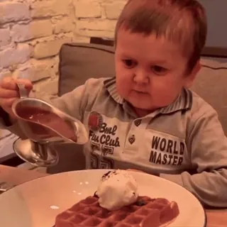🍨 ac1237e2 ребенок, вафля, еда, десерт, еда, соус telegram sticker