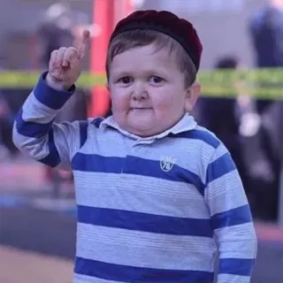 👆 02294e50 Hasbulla Magomedov Hasbulla, Mini Khabib, Kämpfer, Internet Meme, Influencer telegram sticker