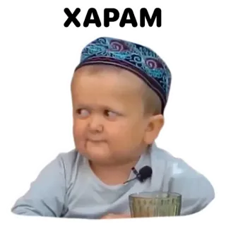 🦍 4ce5de84 Hasbulla ХАРАМ Hasbulla, Meme, Haram, Haram telegram sticker