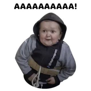 🦁 6304a576 Hasbulla Magomedov AAAAAAAAAAA! Meme, Hasbulla, süß, Kind, Internet telegram sticker