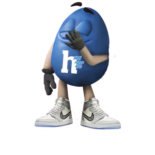 🤦‍♂️ 4618537a M&M's, 青, キャラクター, キャンディ, スニーカー telegram sticker