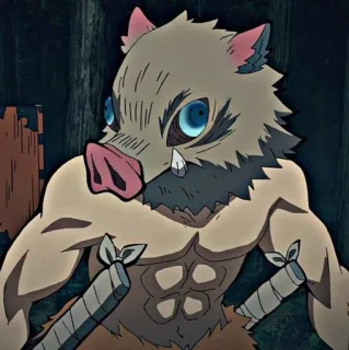 👺 275292fd Inosuke Hashibira Demon Slayer Anime, Demon Slayer, Inosuke, Charakter, Cartoon whatsapp sticker