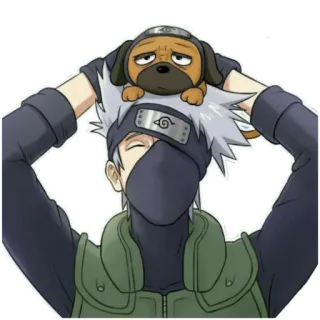 🐶 71deeaa6 Kakashi Naruto Anime, Kakashi, Naruto, Hund, Cartoon, Aufkleber telegram sticker