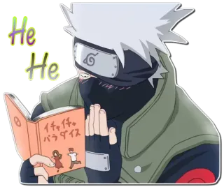 😍 e6db68cf Kakashi Naruto He He Anime, Kakashi, Naruto, Buch, Lachen telegram sticker
