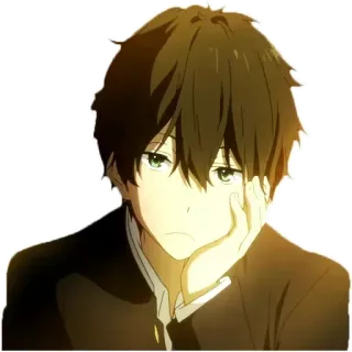 😕 61287d59 Houtarou Oreki Hyouka Anime, Garçon, Personnage, Houtarou Oreki, Hyouka telegram sticker