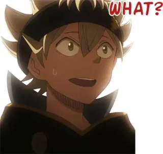 ❔ bc2f7426 Asta Black Clover WHAT? Anime, Manga, Asta, Black Clover, Quoi, Confus telegram sticker