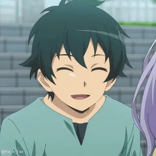 💢 a51dfe28 anime, boy, smiling, happy, cartoon telegram sticker