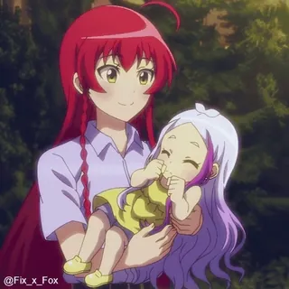 👋 c0572d69 anime, character, woman, baby, cute, cartoon telegram sticker