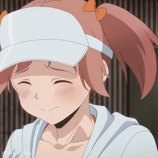 🫣 eb4dd1d9 anime, girl, sweating, blushing, cartoon, character telegram sticker