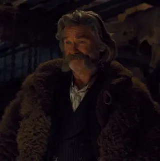 🎗 3e1e4049 uomo, ritratto, pelliccia, vecchio west, attore telegram sticker