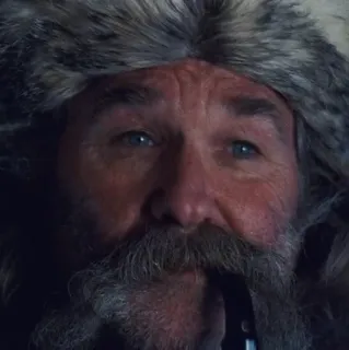 🎗 4cc41691 uomo, barba, pipa, colbacco, ritratto telegram sticker