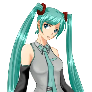 👀 afca9431 Hatsune Miku Anime, Vocaloid, Charakter, Manga, Mädchen, Idol, Hatsune Miku whatsapp sticker