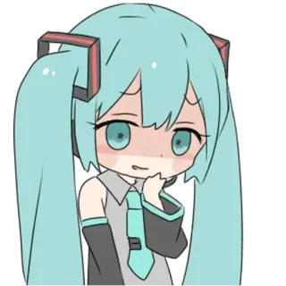 😈 0fb0b774 Hatsune Miku Аниме, Чиби, Милый, Вокалоид, Мику telegram sticker