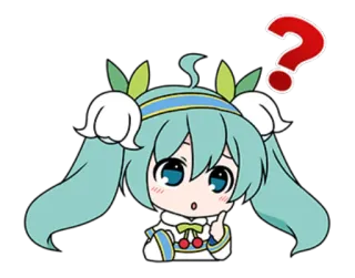 🦞 36aba0c7 Anime, Vraag, Cartoon, Verward, Kawaii, Schattig, Personage telegram sticker