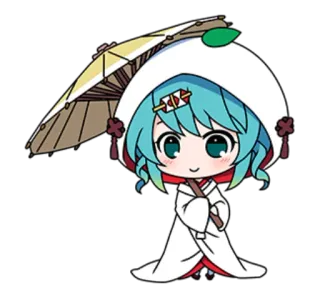 🦞 dc079a7d Anime, Chibi, Schattig, Kawaii, Japans, Paraplu, Manga, Personage telegram sticker